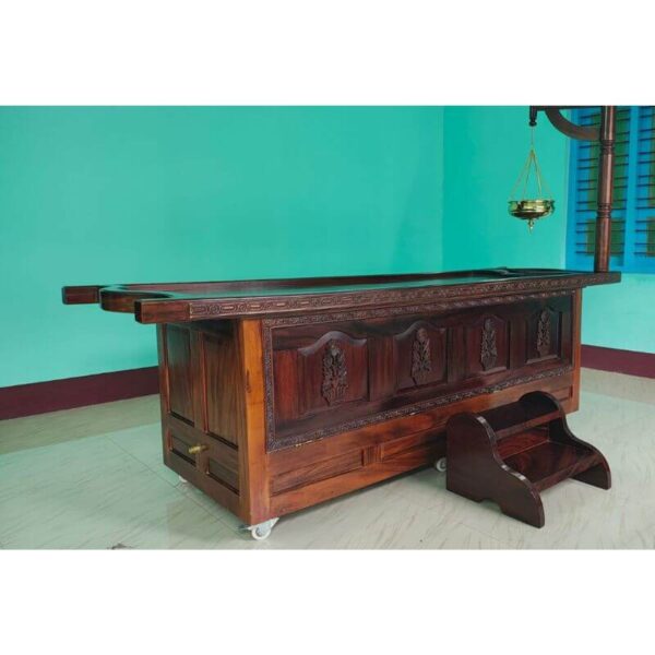 Dharapathy with One Side Cabinet (Massage Table) - Image 3