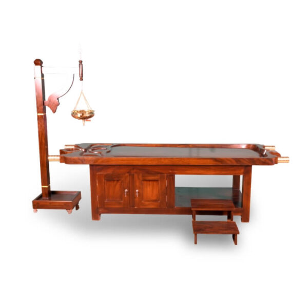 Dharapathy with One Side Cabinet (Massage Table) - Image 2